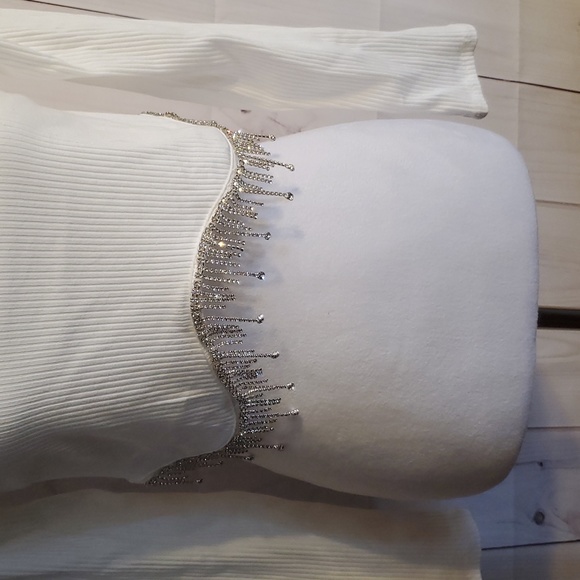 NWTS BLUE B. CRYSTAL DRIP RIBBED CROP TOP | MEDIUM - Picture 6 of 16